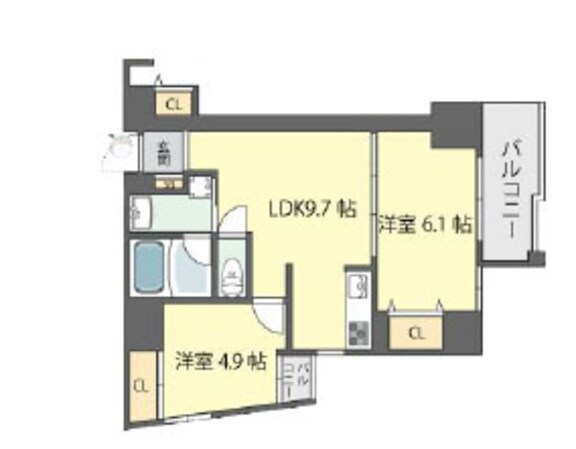 グランガーデン足代新町の物件間取画像